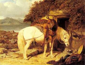 ジョン・フレデリック・ヘリング・シニア Painting - 一日の終わりのニシン シニア ジョン フレデリックの馬